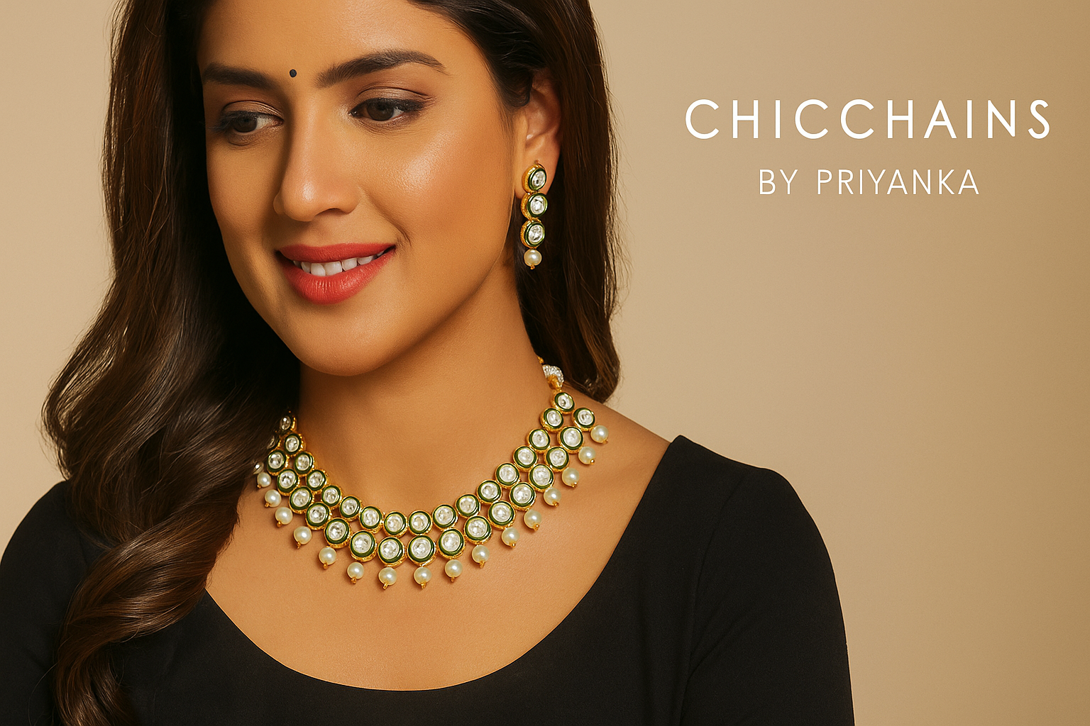A collage of various trendy artificial necklaces from our collection, showcasing statement pieces, delicate chains, and personalized pendants.