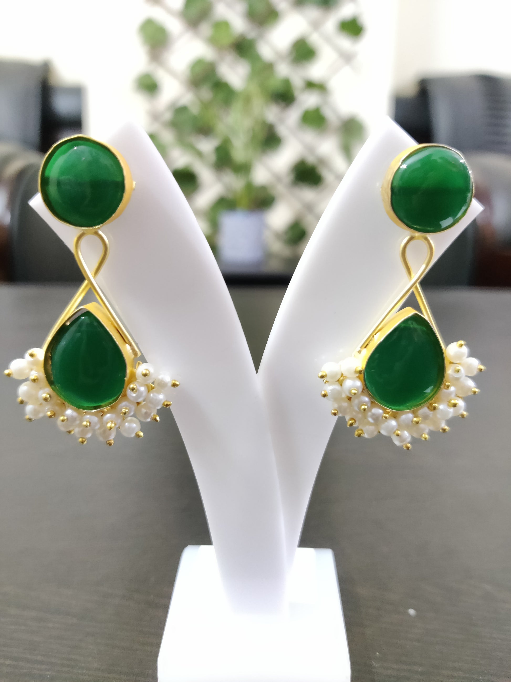 Gajramoti gold toned Earrings