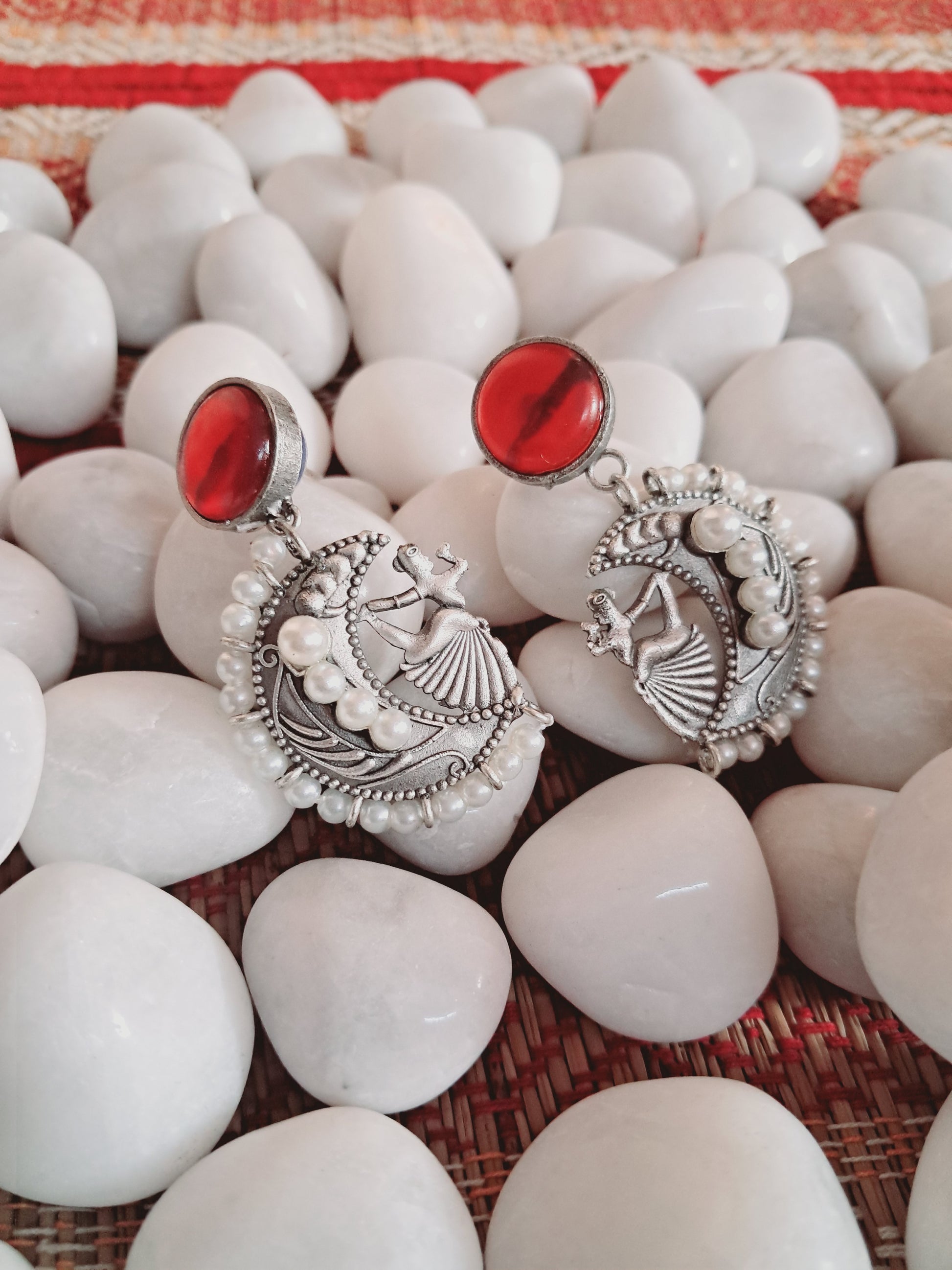 Silver Replica Dancing girl Earrings