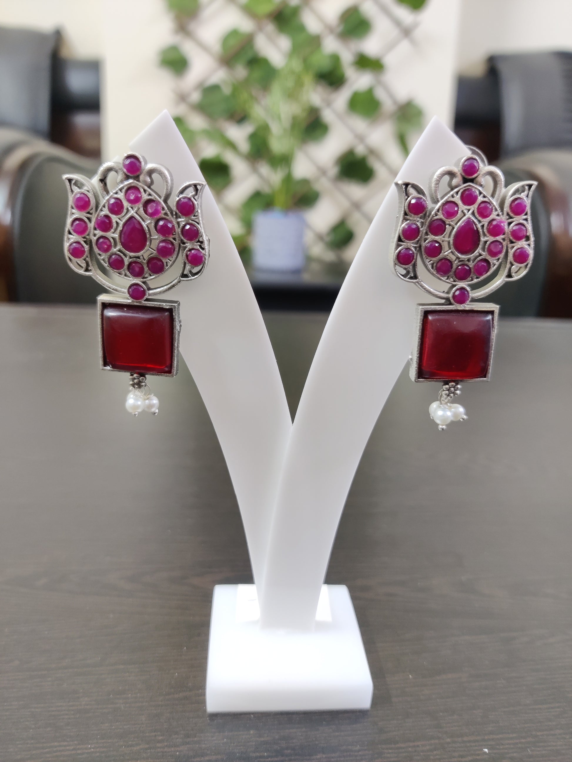 Silver Replica Lotus Earrings