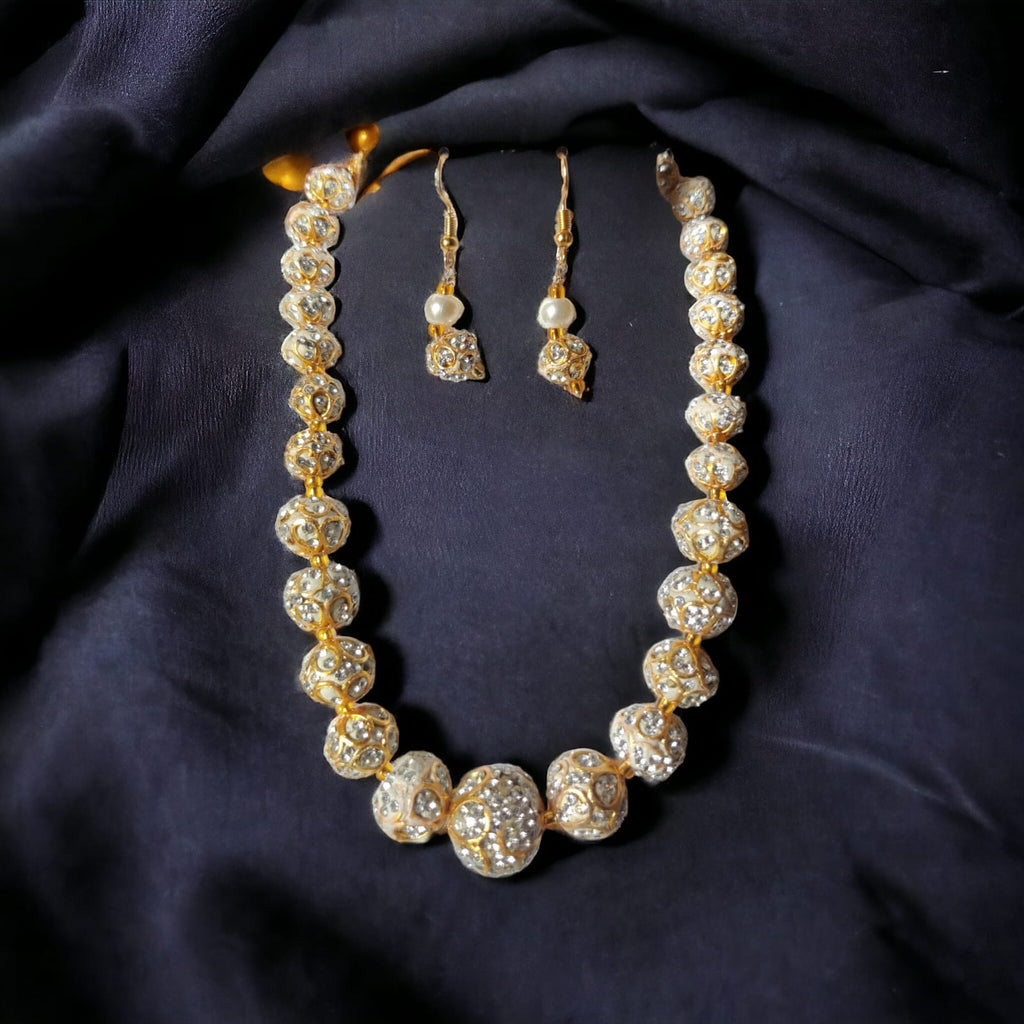 Golden Moti Beads necklace