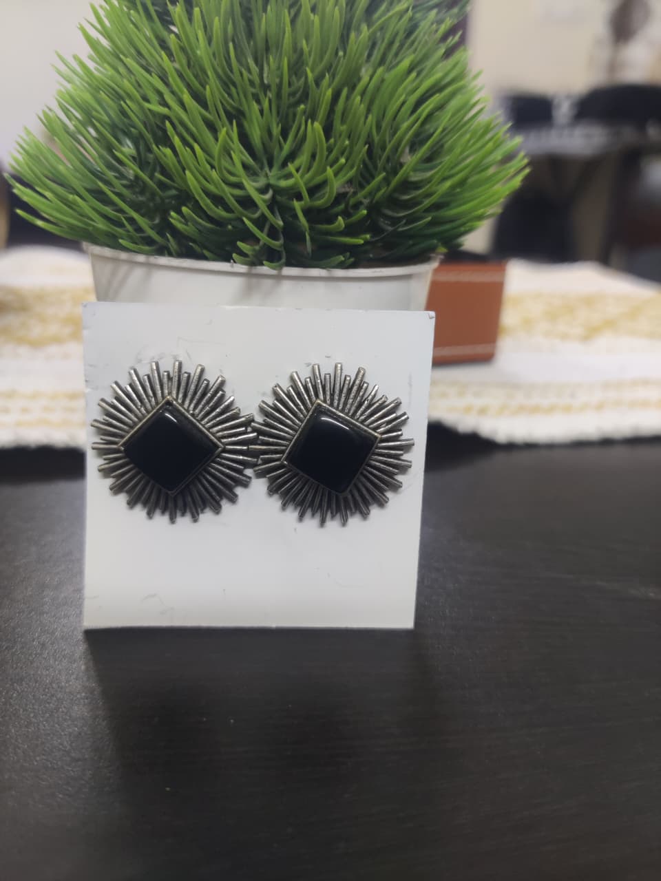 Monalisa Stone oxidized Earrings