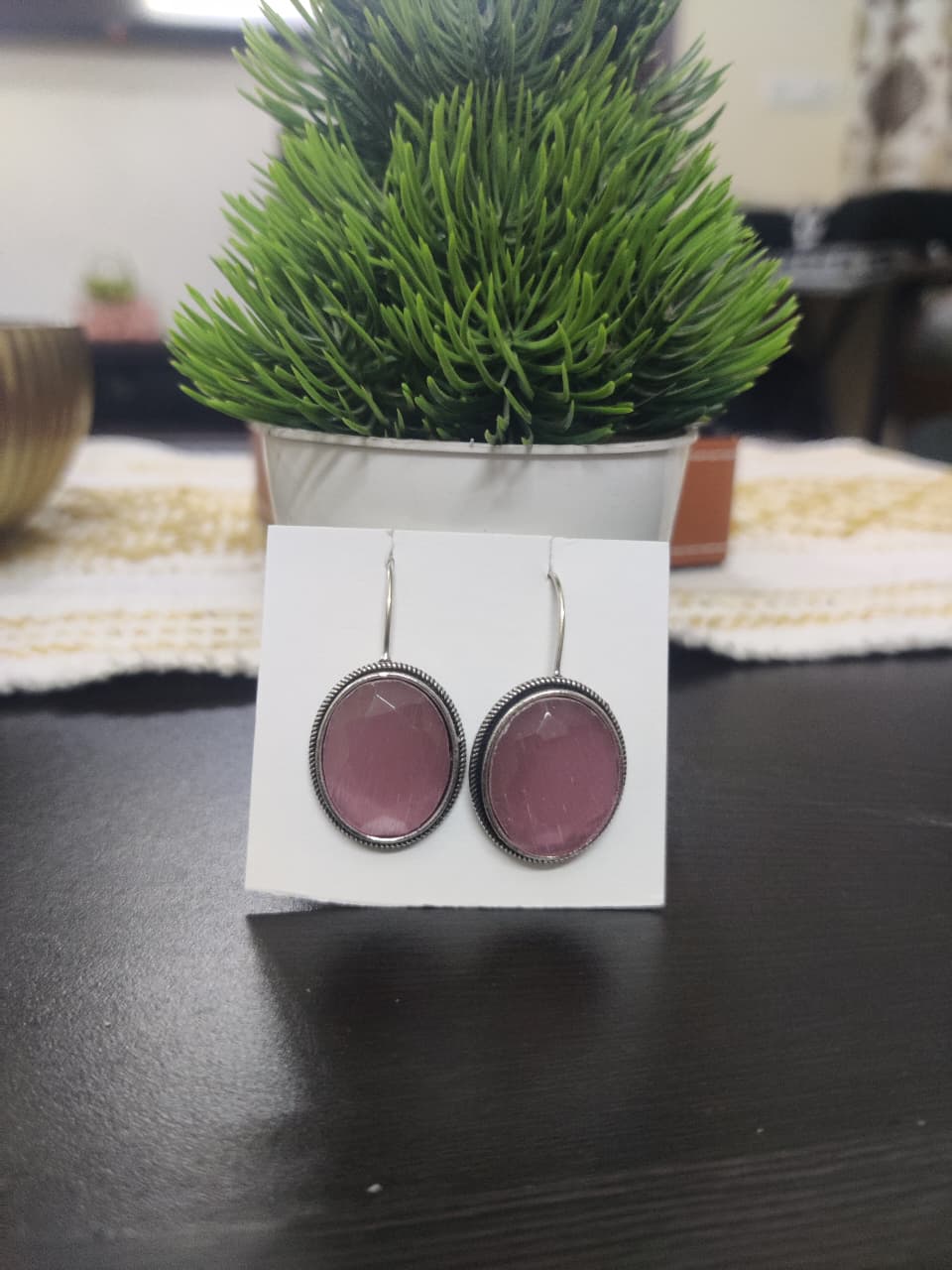 Oxidized Oval Shape Dangler