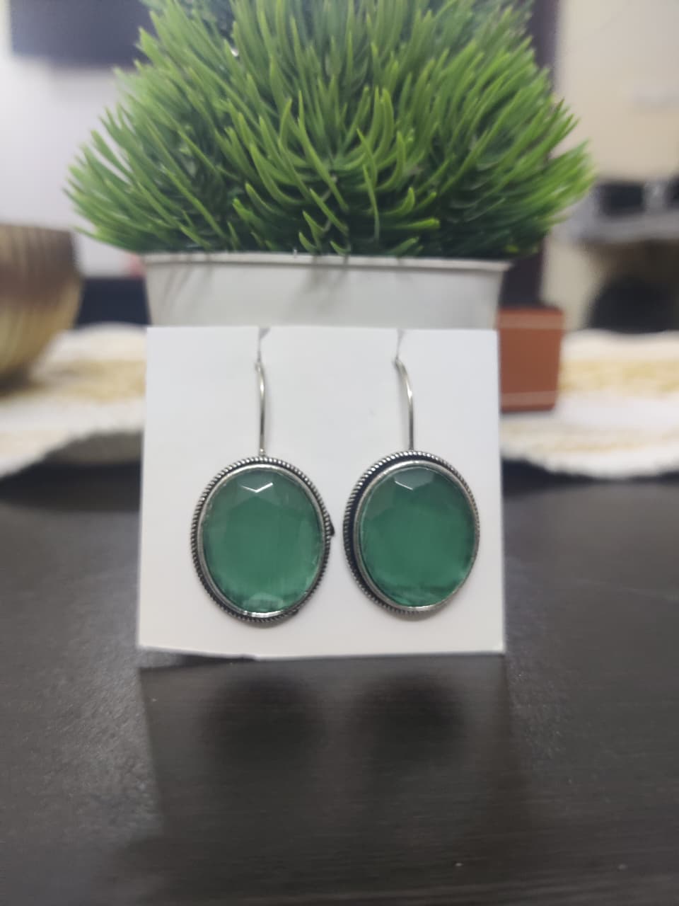 Oxidized Oval Shape Dangler