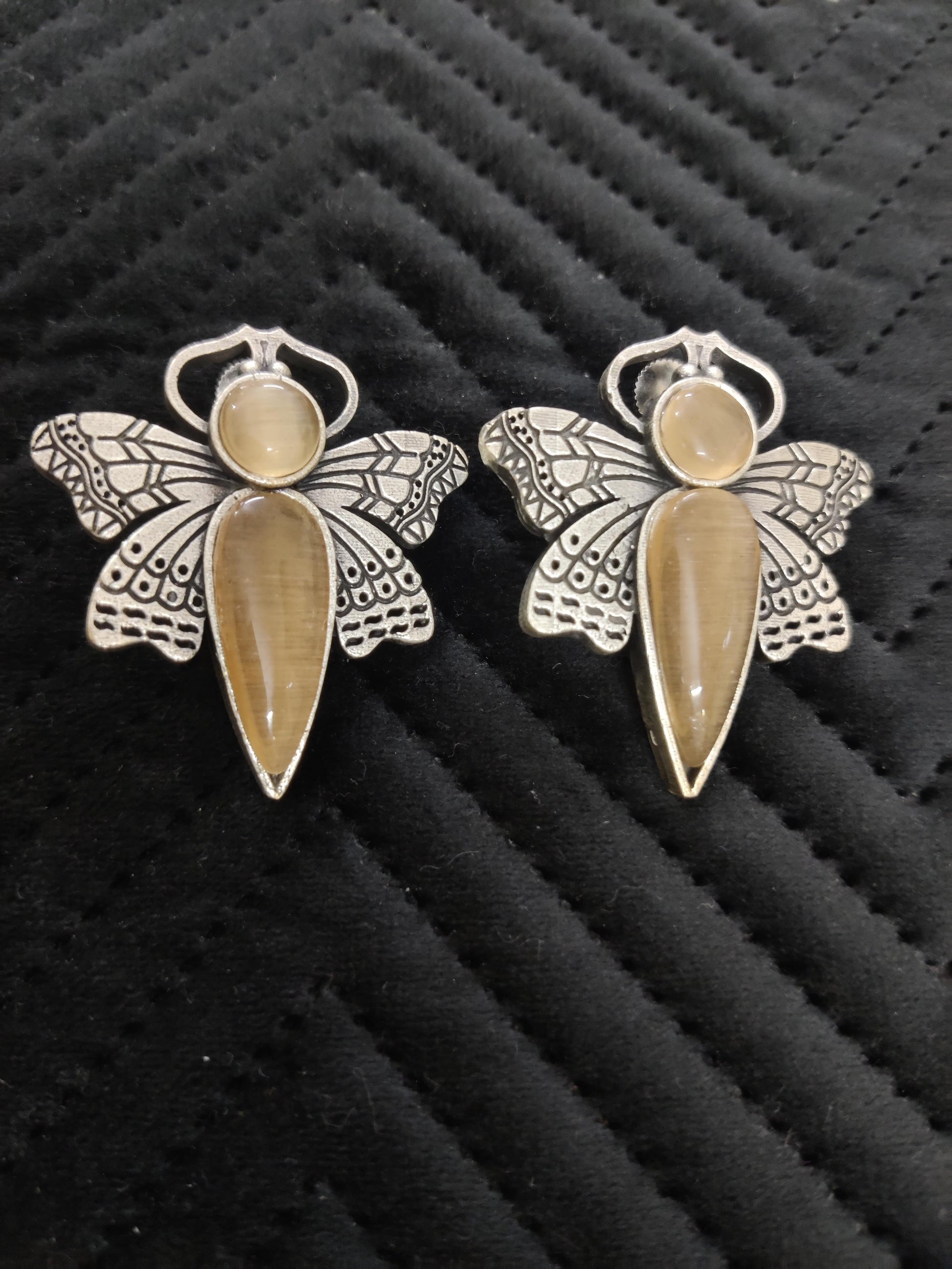 Silver Replica Butterfly Earrings