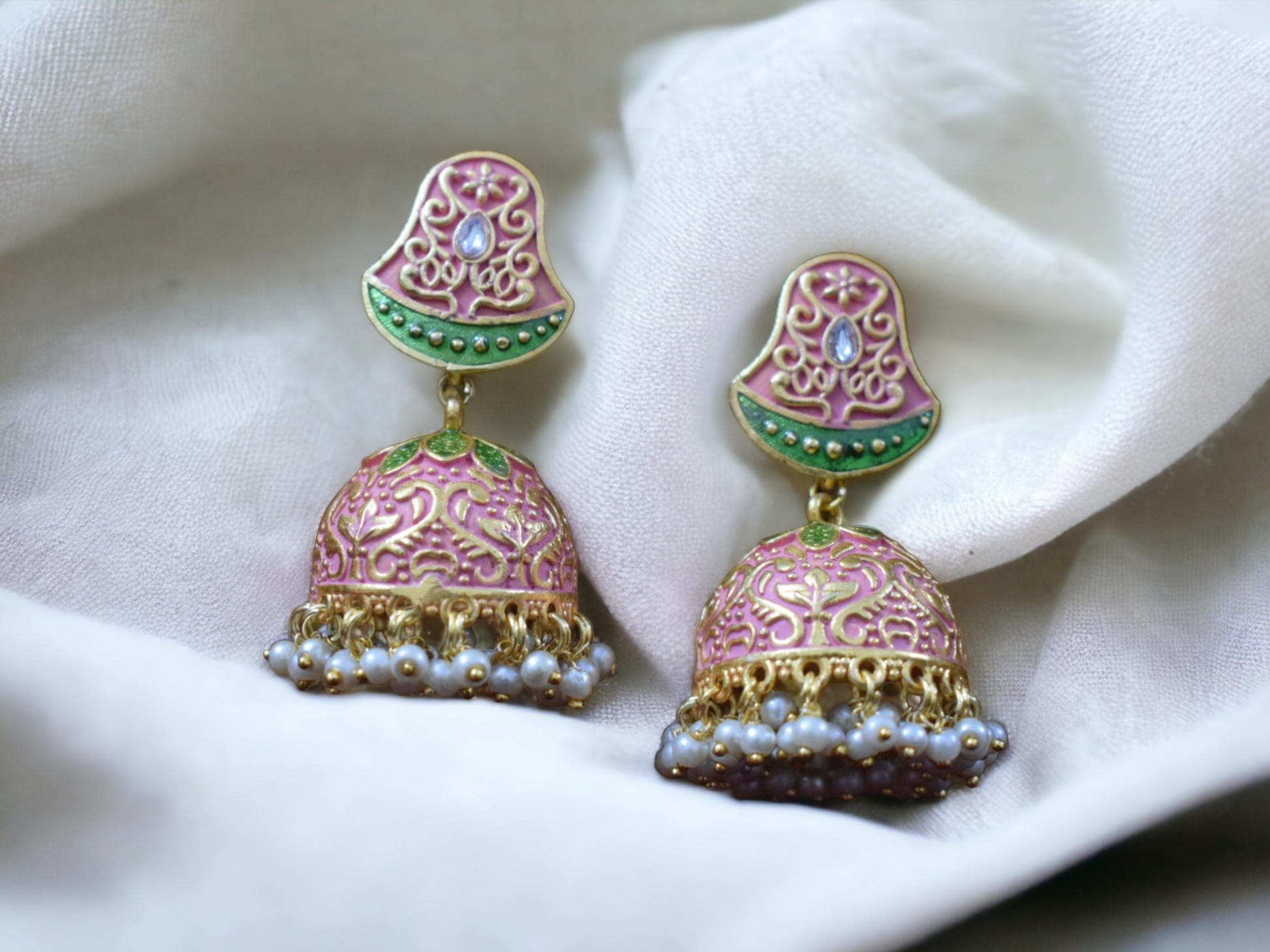 Meenakari Big Jhumka