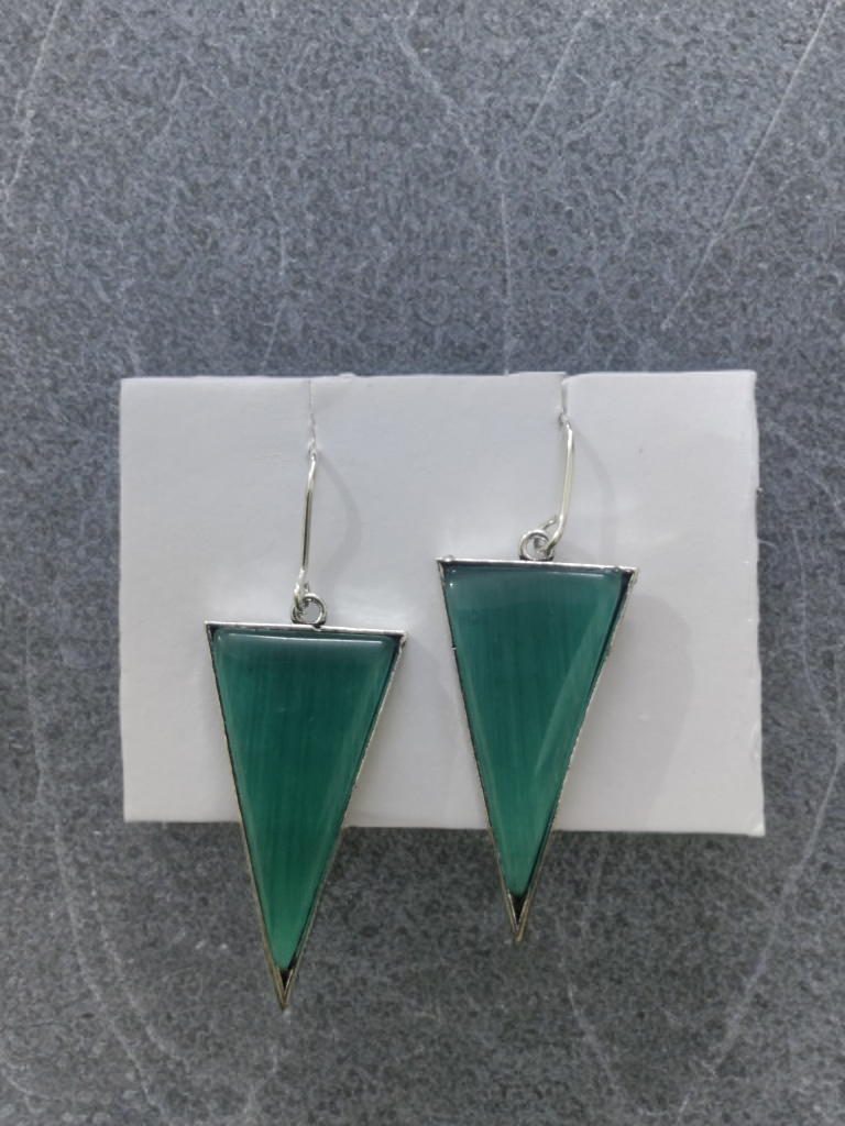 Monalisa Stone Triangle Dangler Earrings