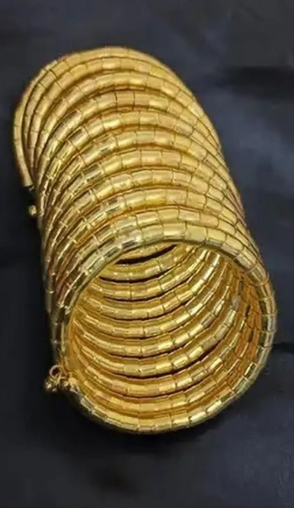 Spiral Set of gold bangles 