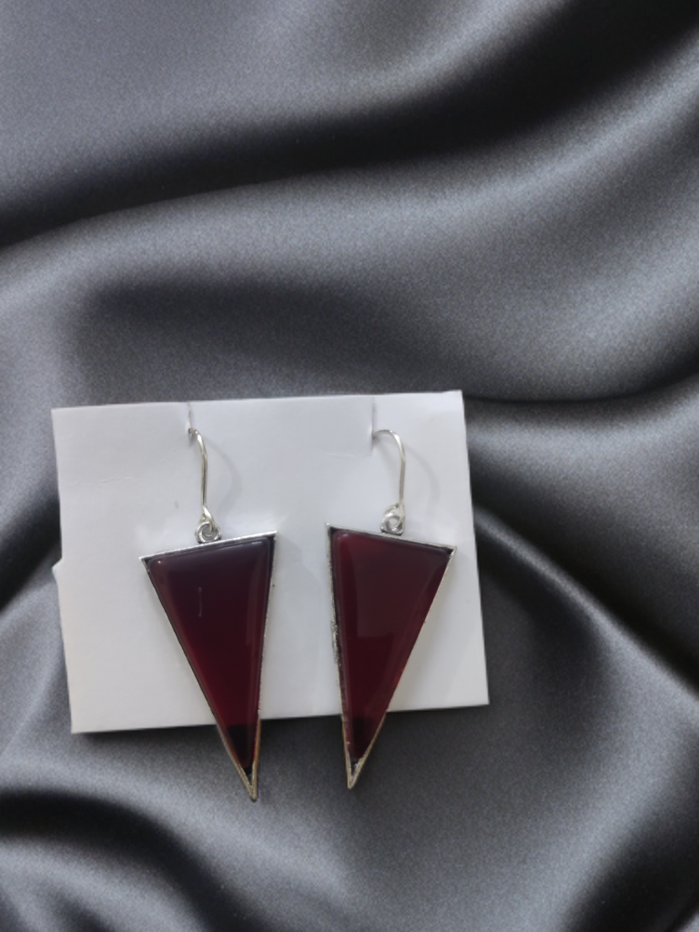 Monalisa Stone Triangle Dangler Earrings