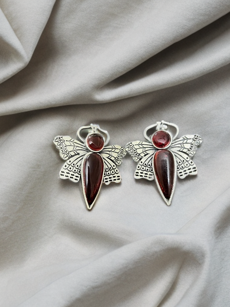 Silver Replica Butterfly Earrings