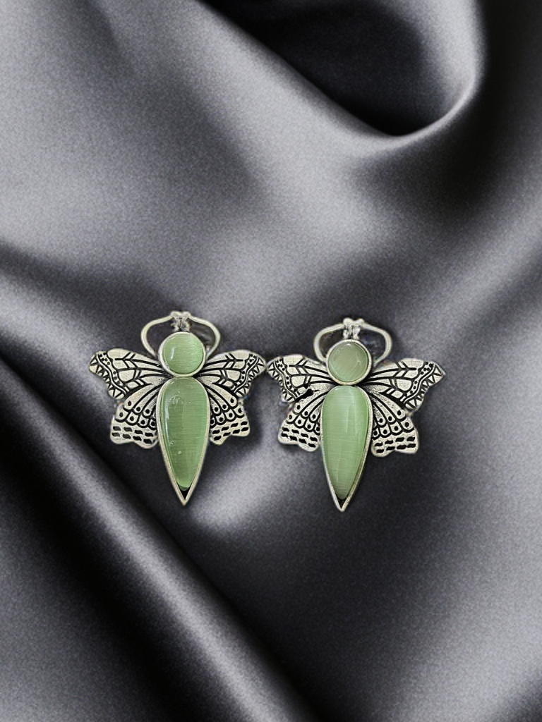 Silver Replica Butterfly Earrings