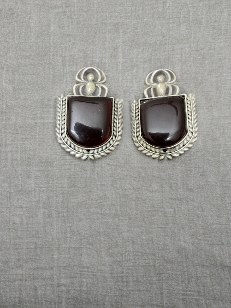 Monalisa Stone Oxidized Earrings