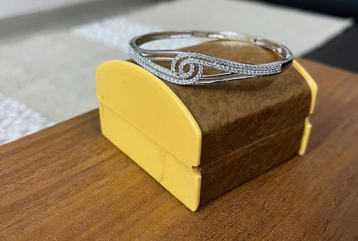 Stainless Steel AD studded bracelet for women