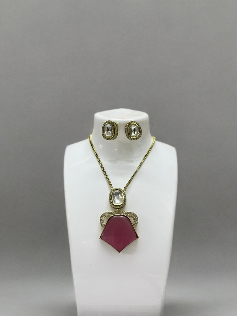 Kundan AD Pendent Necklace